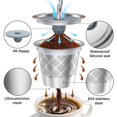 thumbnail image 2 of Filtros de café NOALTO reutilizables K-cup de acero inoxidable, paquete de 4, 2 of 7
