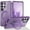 Purple, variant on Allytechgroup for Samsung Galaxy S25 Ultra Magnetic Case with Rotating Stand, Multi Angle Viewing Stand Anti-Scratch Compatible with Magsafe & Car Mount Phone Case for Samsung Galaxy S25 Ultra, Blue