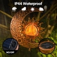 thumbnail image 2 of Solar Sun Moon Wind Chimes Outdoor, Waterproof Wind Bells Light with Crackle Glass Ball for Outside, Clearance Unique Gifts for Mother's Day, Mom, Women, Girls, Yard, Garden, Party Decor, 2 of 6
