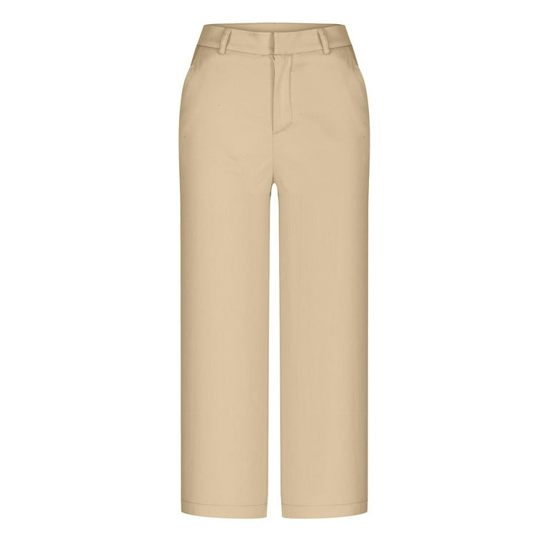 Dress Pants Women Lightweight Casual High Waisted Capri Pants Summer Trousers with Pockets - Walmart.com Dress Pants Women Lightweight Casual High Waisted Capri Pants Summer Trousers with Pockets - Walmart.com