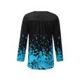 thumbnail image 2 of Seyurigaoka Women Loose Tops Printing Long Sleeve Wide Hem Blouse Base Shirt, 2 of 9