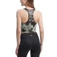 thumbnail image 2 of CALVIN KLEIN PERFORMANCE Womens Black Stretch Ribbed Tie Dye Sleeveless Scoop Neck Active Wear Crop Top M, 2 of 2