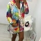 thumbnail image 1 of Puntoco Moda Mujer Tie Dyeing Print Coat Outwear Sudadera Con Capucha Chaqueta Abrigo Tops Liquidación Puntoco Puntoco-430, 1 of 7