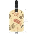 thumbnail image 6 of Square 2Pack PU Leather Cactus Cruise Luggage Tag with Privacy Cover and Name ID Tag for Travel Handbags Backpacks Luggage Tags, 6 of 6