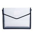 thumbnail image 1 of A4 Transparent Lightweight File Bag Portable Waterproof Folder Document Holder Large Capacity Button Storage School Test Paper, 1 of 14