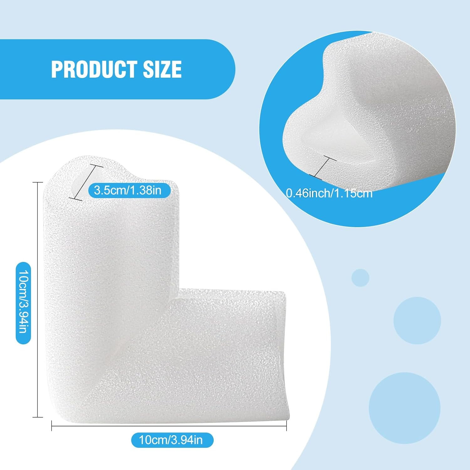 36 Pcs Thickened Foam Corner Protectors for TV,Picture,and Mirror Frames,moving supplies and packing materials picture boxes,shipping book corner - PCS