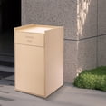 thumbnail image 4 of Dwellnix Large Capacity Trash Can with Swing Lid, Wooden Design, Eco-Friendly Trash Bin for Commercial Use, Perfect for Restaurants, Offices, Cafeterias, and Public Areas, 4 of 11