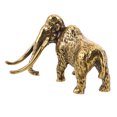 thumbnail image 7 of HONMEET Vintage Golden Brass Elephant Figurine Sculpture for Desk, Home, Office Decor and Collectible, 7 of 7