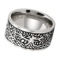 thumbnail image 2 of Celtic Tree of Life Ring Black Silver Stainless Steel Viking Yggdrasil Band, 2 of 5
