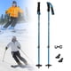 thumbnail image 1 of 2 Piezas Bastón Esquí Telescópico Ajustable Aluminio Seguro Empuñadura Ergonómica con Cierre Externo Apropiado para Niños Adultos Viaje de Invierno Pa azul, 1 of 8
