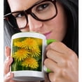 thumbnail image 2 of 3drose, Group of Dandelions, Great Smoky Mountains, National Park, Tennessee, 11oz Two-tone Green Mug, 2 of 6