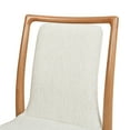 thumbnail image 2 of 2 Natural Brown Wood Chairs - White Stain Upholstery, High Back, Fully Assembled Dining 2pcs, , No Assembly Required,, 2 of 7