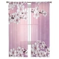 thumbnail image 4 of Spring Cherry Blossom Dream Gradient Sheer Curtains Living Room Bedroom Kitchen ration Window Voiles Organza Tulle Curtain, 4 of 7