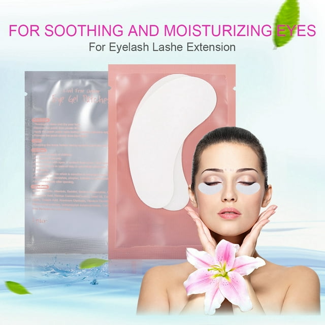50Pairs/Set Eyelash Extension Hydrogel Under Eye Gel Eyepatch Pad Sticker Make Up Tool Pink