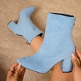 thumbnail image 2 of YSUEJPF Womens Boots Pointed Toe Chunky High Heel Elegant Ankle Boots for Party Dating Work Office, 2 of 9