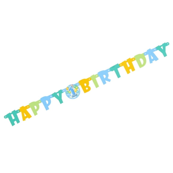 Boys Blue 1st Birthday Banner Party Decoration