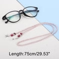 thumbnail image 4 of Unique Bargains 1 Pc Eyeglass Chain Glasses Chain Imitation Pearl Shell Pattern 75cm L Light Purple, 4 of 5