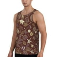 thumbnail image 2 of Xecao Coffee and Flowers Men's Tank Top Workout Quick Dry Sleeveless Gym Jogging Muscle Shirts Summer Swim Beach Tops, 2 of 9