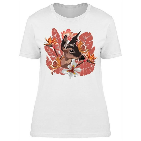 Hand Drawn Of Fawn T-Shirt Women -Image by Shutterstock, Female Medium