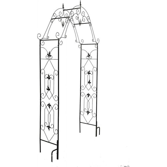 Steel Garden Arch, 8'1" High x 4'2" Wide, Garden Arbor for Various Climbing , Outdoor Garden Lawn Backyard