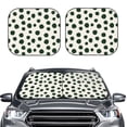 thumbnail image 2 of Haiem Abstract Green Polka Dot Car Windshield Sun Shade (2 Pieces) Foldable Windshield Sun Shade Car Accessories for Truck SUV Pickup-Small, 2 of 7