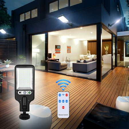 

sdhkgrrt Solar Lights Outdoor Decorative Solar Street Light IP65 Outdoor Solar Powered Street Lights Dusk To Dawning With Motion Sensor LED Floods Light For Parking Lot Drive-way