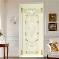 thumbnail image 4 of Pegatinas de puerta de papel tapiz 3D autoadhesivas, Mural de estilo europeo de PVC para dormitorio, nevera, cubierta de puerta entera, carteles de decoración del hogar y gabinete, 4 of 5