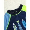 thumbnail image 4 of YONGHS Kids Boys 2 Piece Long Sleeve Swimsuit UPF 50+ Sun Protection Bathing Suit Swimwear Navy Blue Fish 5-6, 4 of 7