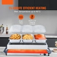 thumbnail image 2 of VEVOR 25.6" x 15" Electric Food Buffet Server, Buffet Server Food Warmer with 3 Stainless Steel Warming Pan, Warm Tray for Buffet, Electric Food Warm Tray, 2 of 9