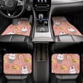 thumbnail image 6 of Daiia Rabbit So Cute Printed Car Floor Mats Set of 4, Durable Non Slip Auto Floor Carpet, Car Interior Carpets Proof Foot Pads Anti-Slip Cushion Automoetive Accessories, 6 of 6