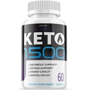 (1 Pack) Keto 1500 - Pills for Weight Loss - Energy Boosting Supplements for Weight Management - Advanced Ketogenic Ketones - 60 Capsules