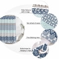 thumbnail image 6 of Boho Blue Aqua Waterproof Fabric Shower Curtain,Geometric Stripes Tribal Bohemia Retro Waterproof Fabric Shower Curtain for Bathroom Curtains Bathtubs Shower Curtains with 12 Hooks Extra Long 72x96, 6 of 8