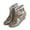 Brown, variant on Women's Short Rain Boots Waterproof PVC Ankle Booties with Side Buckle Short Wellies, Leopard