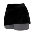 thumbnail image 4 of vigerkar Womens Skorts with Pockets Tummy Control Plus Size Athletic Pants with Pockets Fashion Casual Short Skirt Black, L, 4 of 5