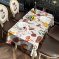 thumbnail image 2 of Brown Mushroom Leaf White Pattern Rectangle Tablecloth 60"x102",Waterproof Polyester Rectangle Table Cloth, Wipeable Spillproof Polyester Tablecloth for Dining, Camping, Indoor and Outdoor, 2 of 6