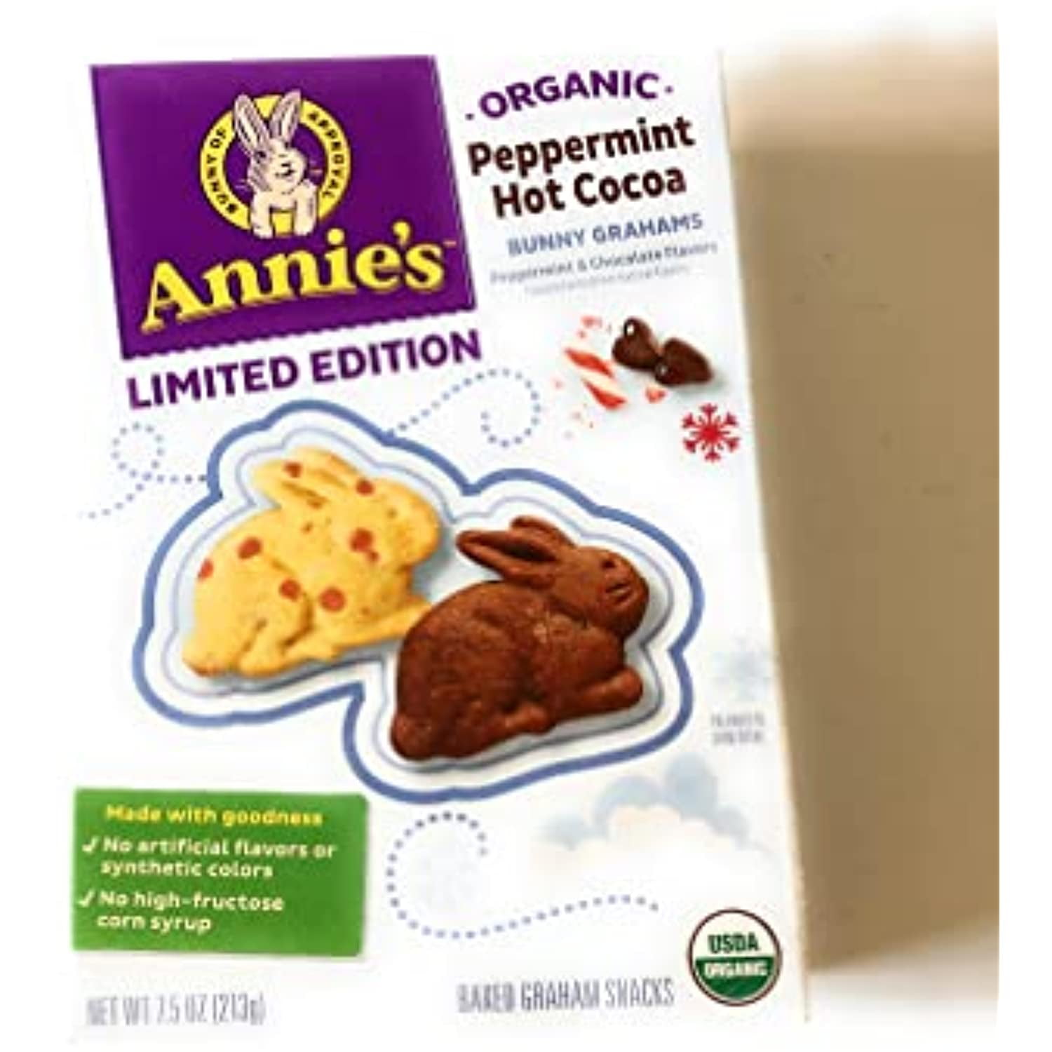 Save on Annie's Homegrown Bunny Grahams Cocoa & Vanilla Gluten