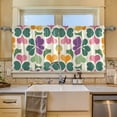 thumbnail image 2 of Yayeee Kitchen Curtains Tier Set of 2 Light Filtering 57"x24" Over Sink Window Panels, Purple Clover Pattern, 2 of 7