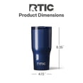 thumbnail image 2 of RTIC 30 oz Ceramic Lined Insulated Essential Tumbler, Leak-Resistant Lid, Midnight Dust Metallic, 2 of 7