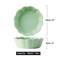 thumbnail image 3 of Qeeadeea Small Round Baking Dish Set Of 2, Colorful Ceramic Pie Pan, Round Ceramic Pie Plate-green-15x15x5cm, 16oz, 3 of 7