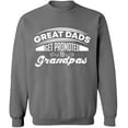 thumbnail image 2 of OXI Crewneck Sweatshirt - Dads Get Promoted To Grandpas, Basic Casual Sweatshirts for Men's and Women Fleece Sweatshirt Long Sleeve - Graphite Heather X-Large, 2 of 2