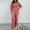 Pink, variant on Royisotas Pleated Fall and Winter Long Sleeve Casual Dressy Women Jumpsuit Straight-Leg Elastic Loose Plus Size Rompers