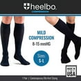 thumbnail image 6 of Heelbo  Compression Dress Socks, Unisex, 8 - 15 mmHg, Black, Large, 6 of 7