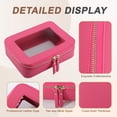 thumbnail image 3 of Unique Bargains Clear Makeup Bag Waterproof Portable Cosmetic Bag Travel Organizer with Zipper Rose Red, 3 of 7