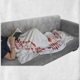 thumbnail image 6 of Rowan Soft Flannel Fleece Throw Blanket, Watercolor Style Leaves with Fruits Square Frame Design Autumn Colors, Cozy Plush for Indoor and Outdoor Use, 50" x 60", Red Orange White, by Ambesonne, 6 of 6