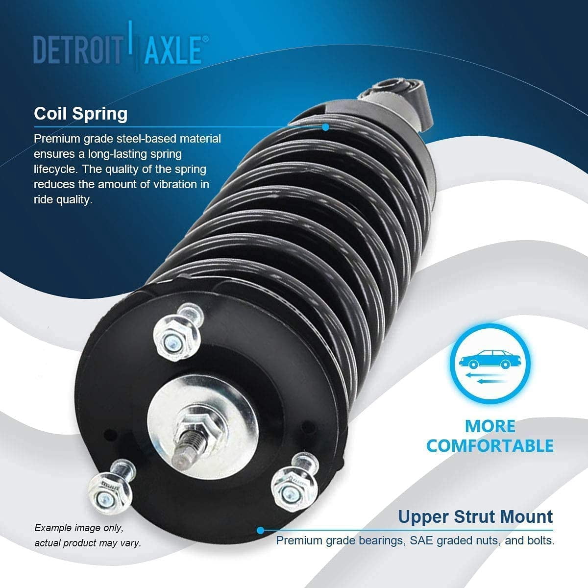 Detroit Axle - Strut Shock kits for 4WD 2000 2001 2002 2003 2004 2005 2006 Toyota Tundra Complete 2 Front Struts w/Coil Spring 2 Rear Shock Absorbers 2001-2005 Replacement Ready Struts Assembly