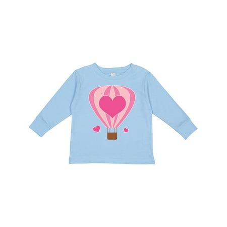 

Inktastic Valentine Hot Air Balloon Gift Toddler Toddler Girl Long Sleeve T-Shirt