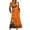 Orange, variant on WXLWZYWL Womens Halloween Dress Plus Size Womens Dresses Fall 2024 Floral Printed Long Dress Long Sleeve Round Neck Sundress