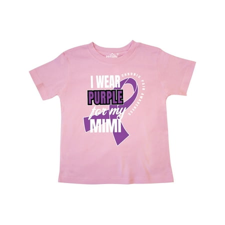 

Inktastic Chronic Pain I Wear Purple For My Mimi Gift Toddler Boy or Toddler Girl T-Shirt