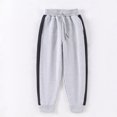 thumbnail image 6 of 7-8 Years Boys Pants Casual Trousers Boy Fleece Trousers Casual Pants Cargo Jogger Pants with Pockets Light Gray Pants, 6 of 7