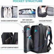 BANGE Air Compression System Backpack with electronic scaleVacuum Compression Travel Backpack,Expandable Backpacks with Pump for Airplanes